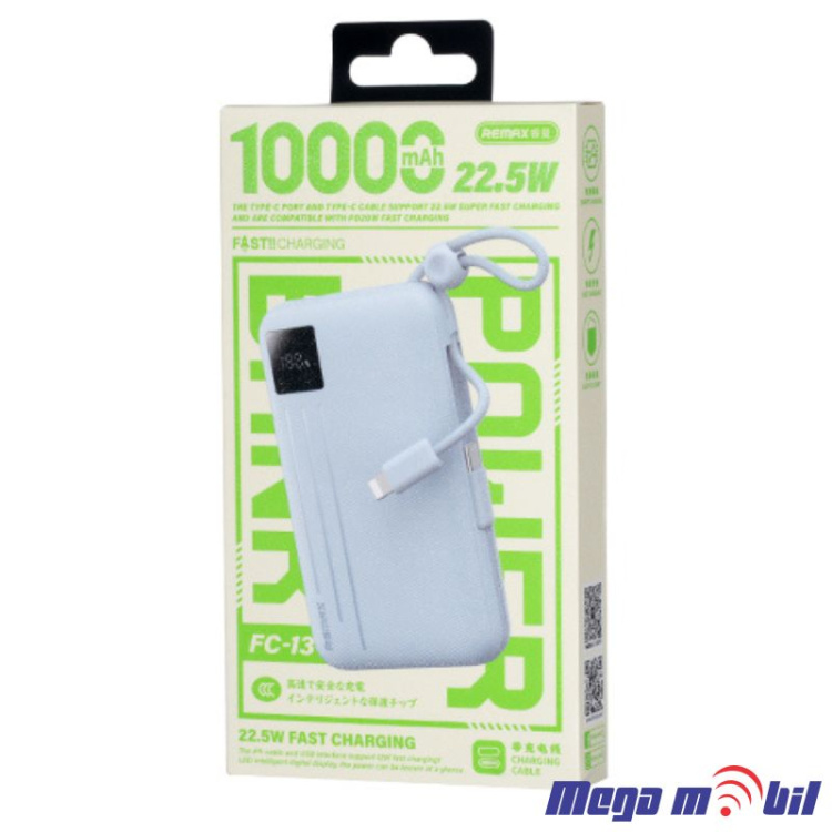 Baterija eksterna 10000mAh REMAX FC-13 FAST 22.5W blue